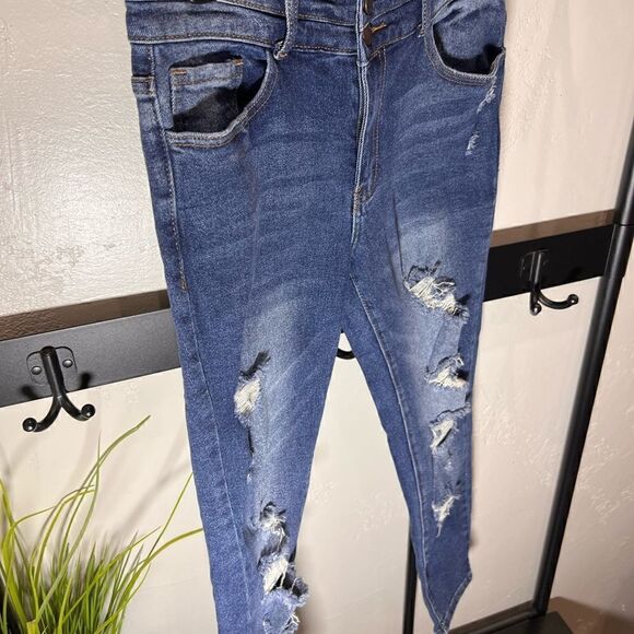 Luna Nora high rise skinny jeans distressed size 8 - Picture 10 of 16